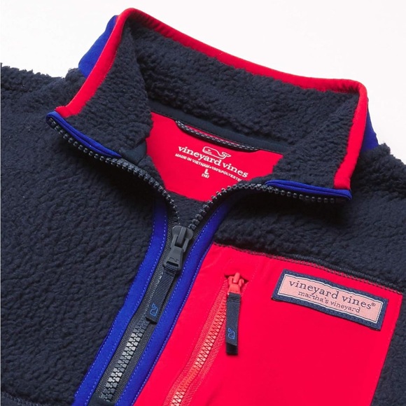 Vineyard Vines Boys' Sherpa Fleece 1/2-zip Pullover - Picture 4 of 12